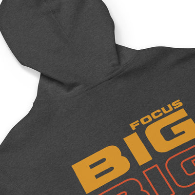 Men's Fleece Zip Up Charcoal Heather Hoodie - Focus Big Dream Big