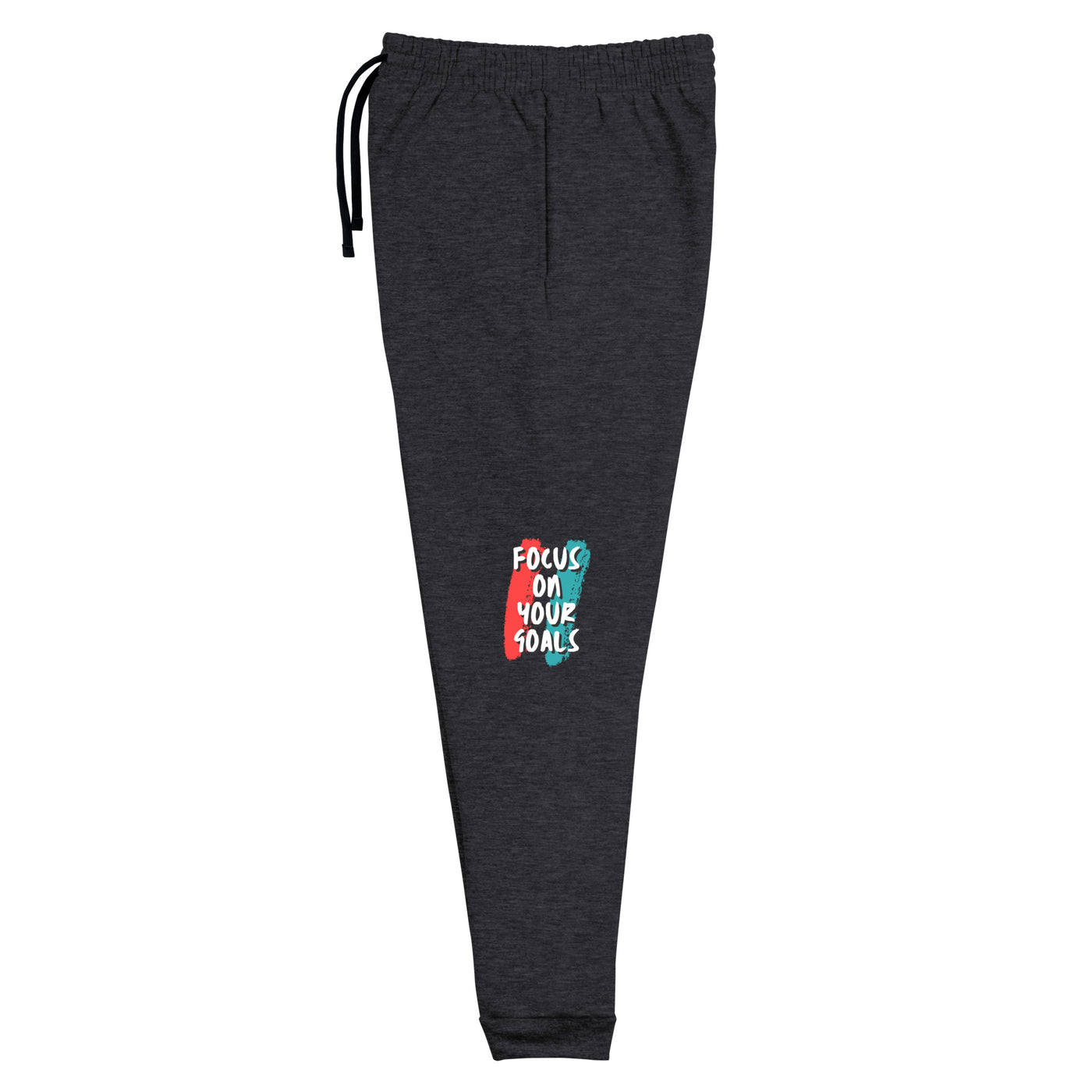 Men's Black Heather Joggers - Focus On Your Goals