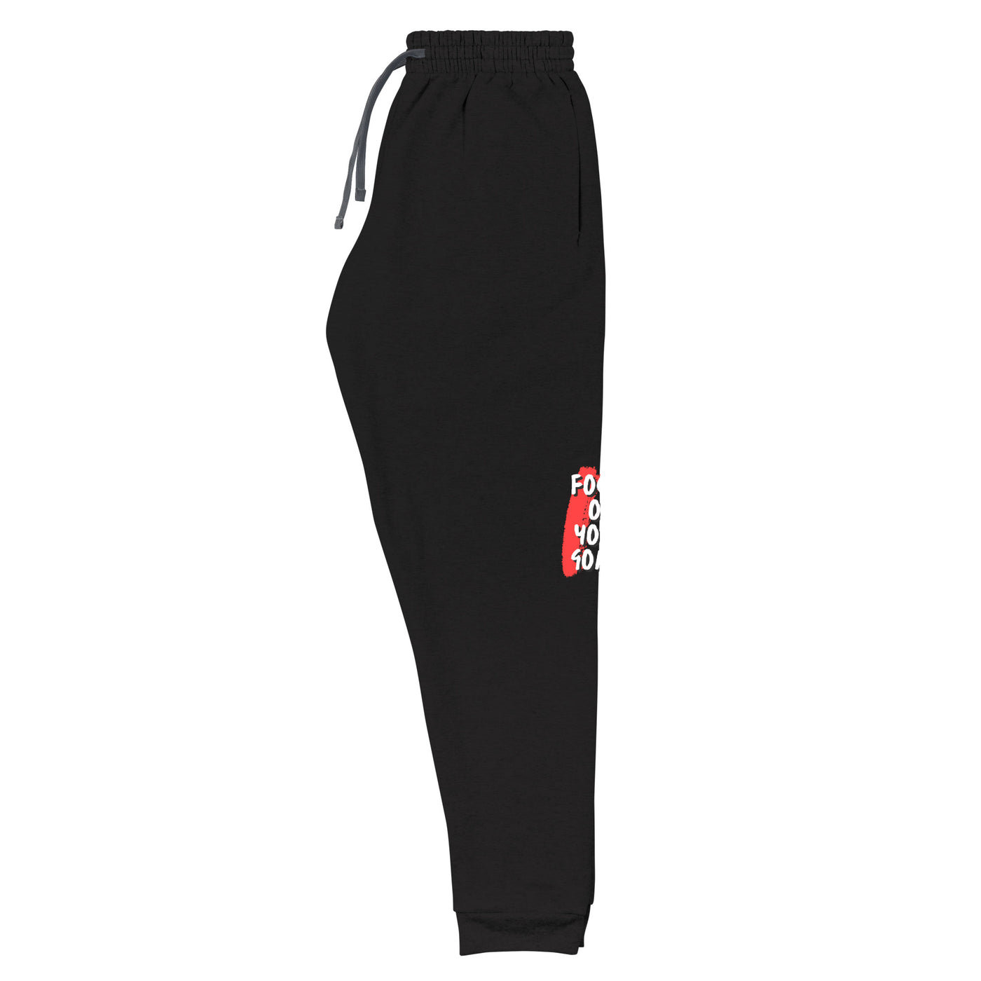 Women's Black Joggers - Focus On Your Goals