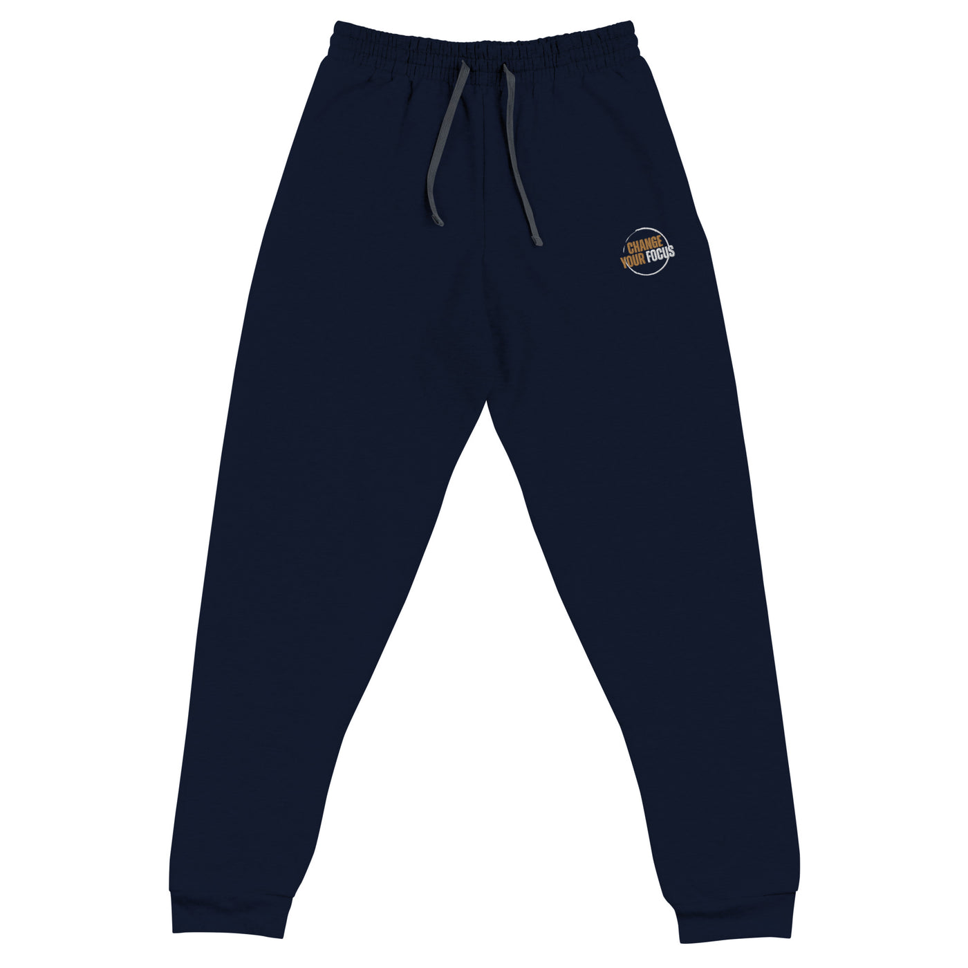 Men's Navy Embroidered Joggers - Change Your Focus