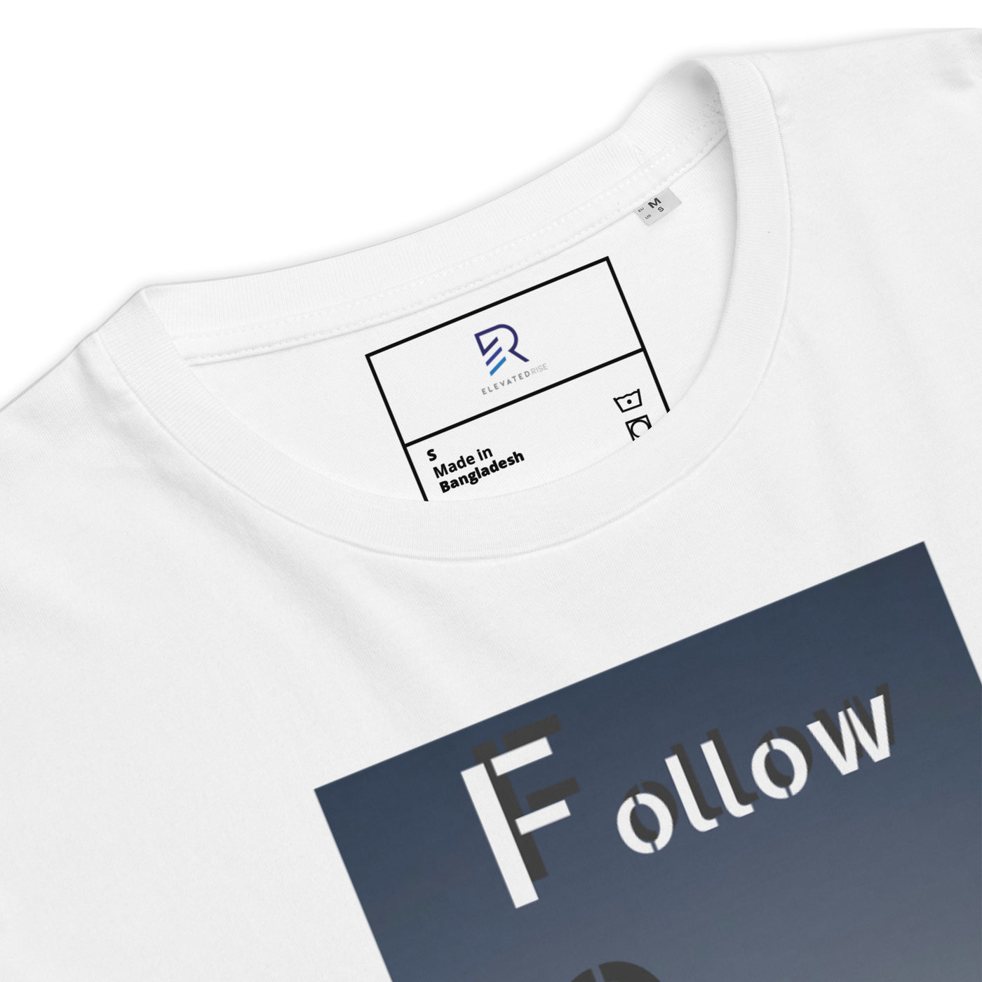 Men's Organic White Cotton T-Shirt - Focus Success