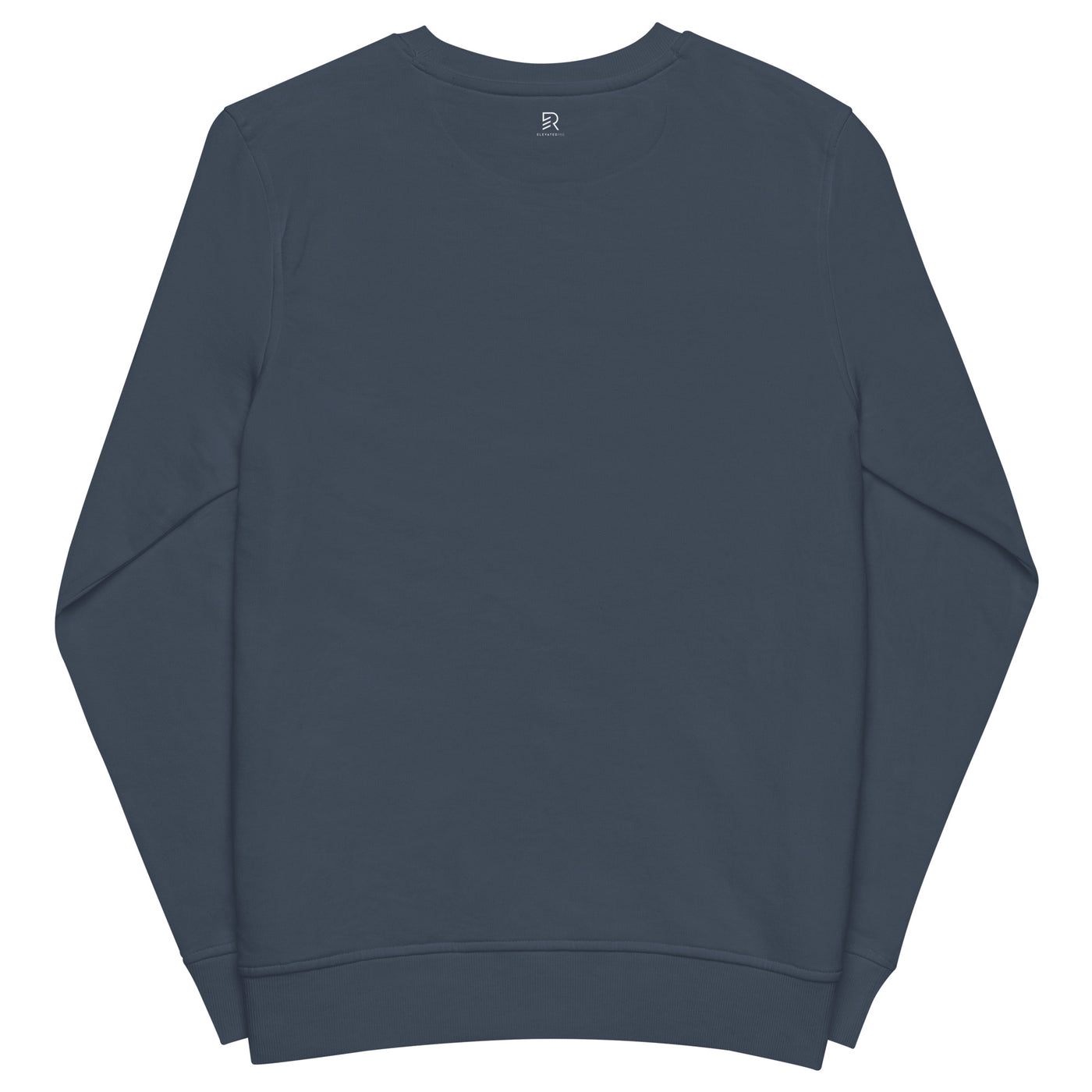Men's Embroidered Organic French Navy Sweatshirt - Focus & Relax