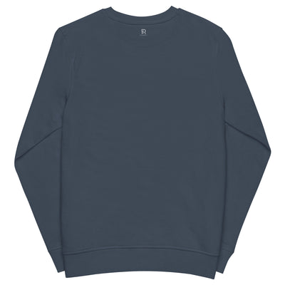Men's Embroidered Organic French Navy Sweatshirt - Focus & Relax