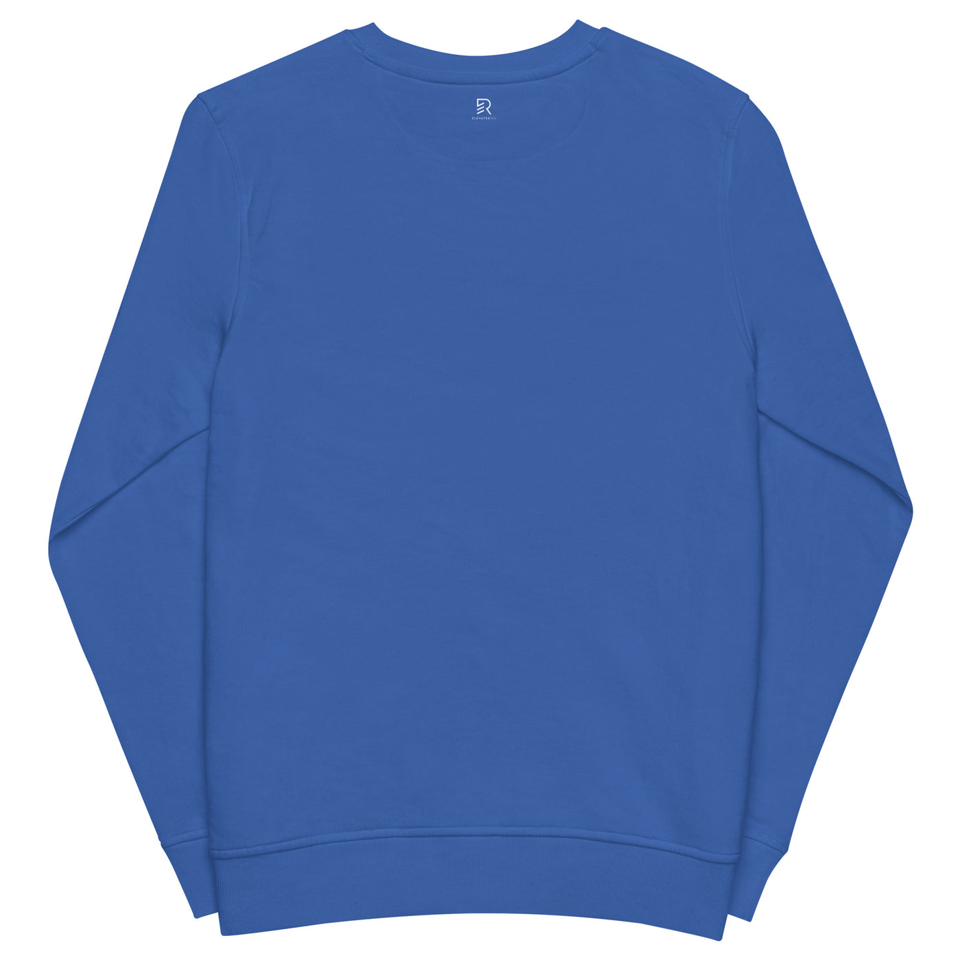 Men's Embroidered Organic Royal Blue Sweatshirt - Focus & Relax