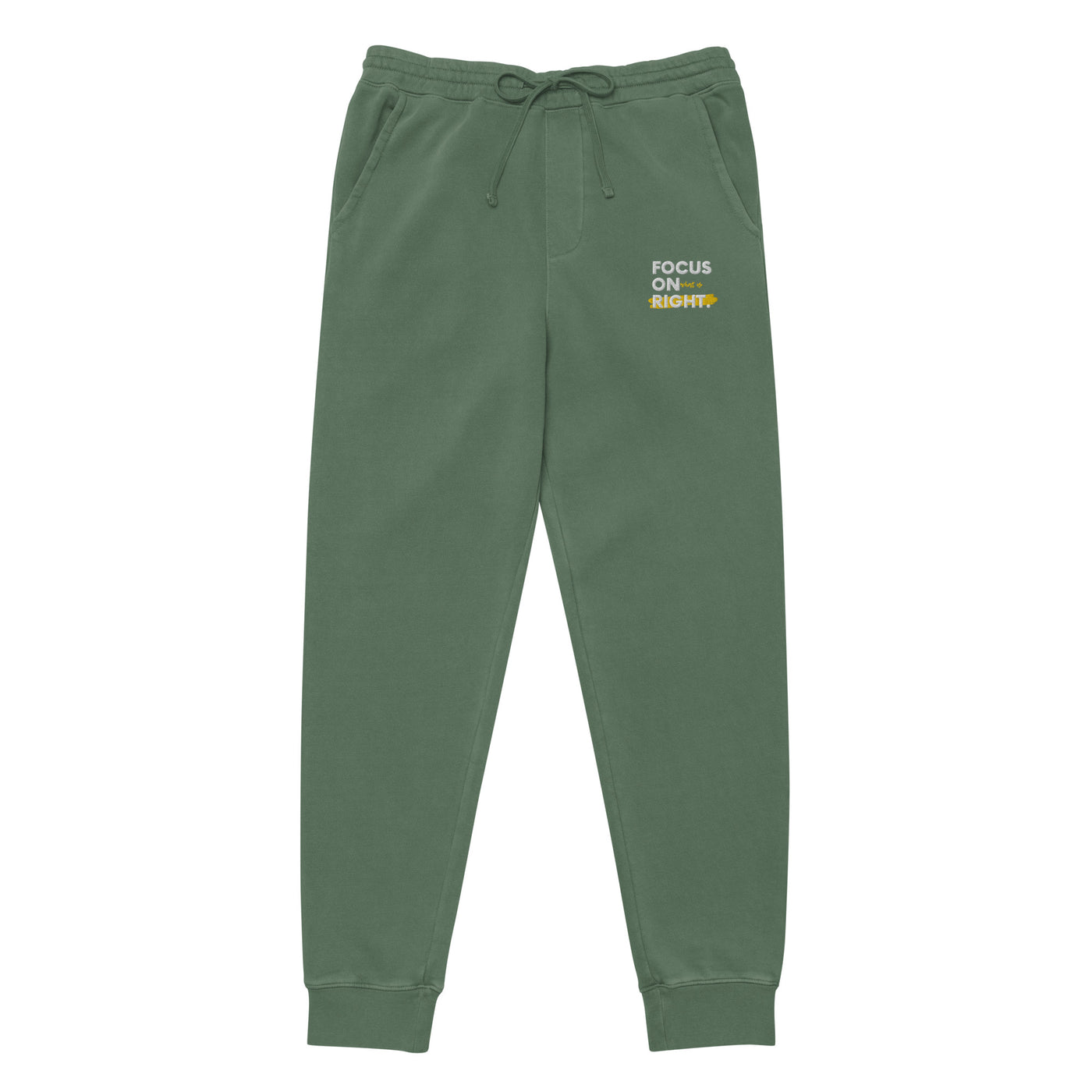 Women's Pigment-Dyed Alpine Green Sweatpants - Focus On What Is Right