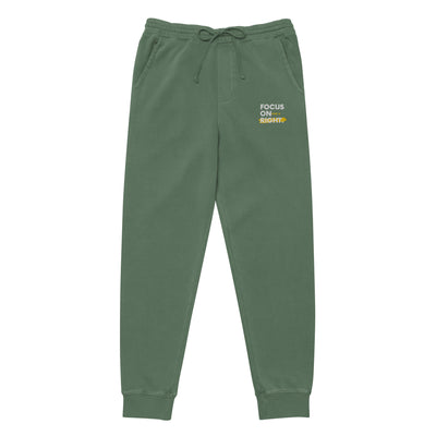 Women's Pigment-Dyed Alpine Green Sweatpants - Focus On What Is Right