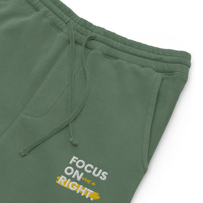 Men's Pigment-Dyed Alpine Green Sweatpants - Focus On What Is Right
