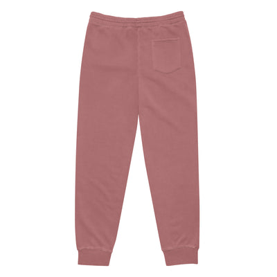 Men's Pigment-Dyed Maroon Sweatpants - Focus On What Is Right