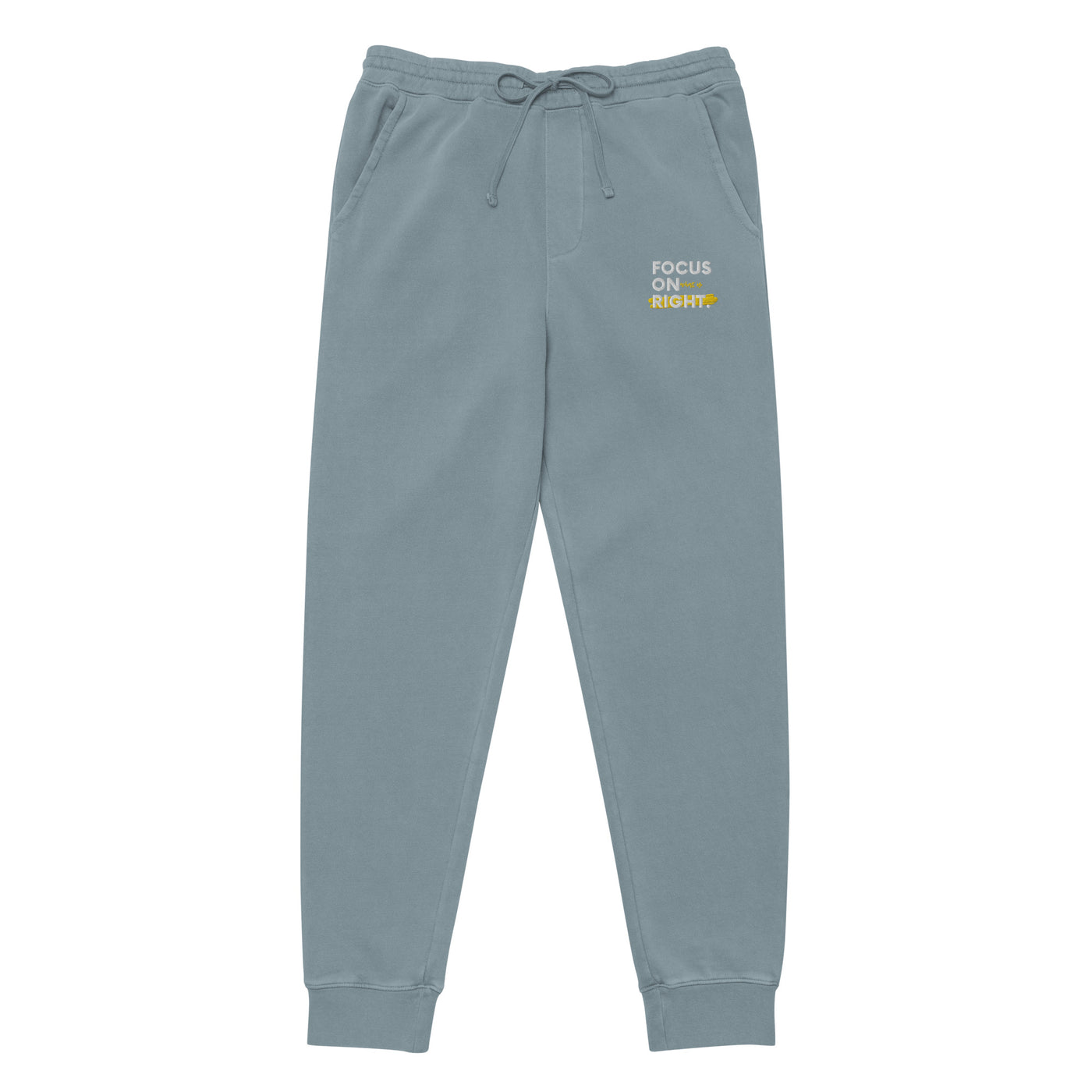 Women's Pigment-Dyed Slate Blue Sweatpants - Focus On What Is Right