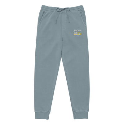 Women's Pigment-Dyed Slate Blue Sweatpants - Focus On What Is Right