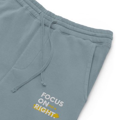 Men's Pigment-Dyed Slate Blue Sweatpants - Focus On What Is Right