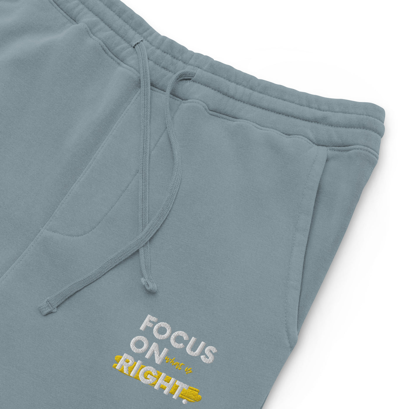 Women's Pigment-Dyed Slate Blue Sweatpants - Focus On What Is Right