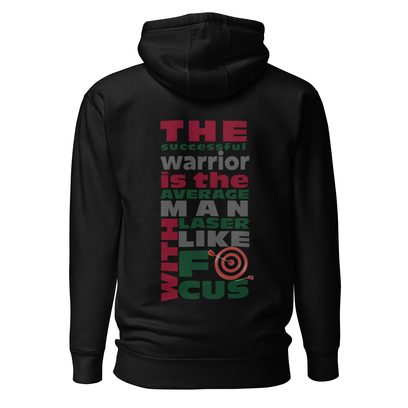 Men's Black Hoodie - Laser-Like Focus