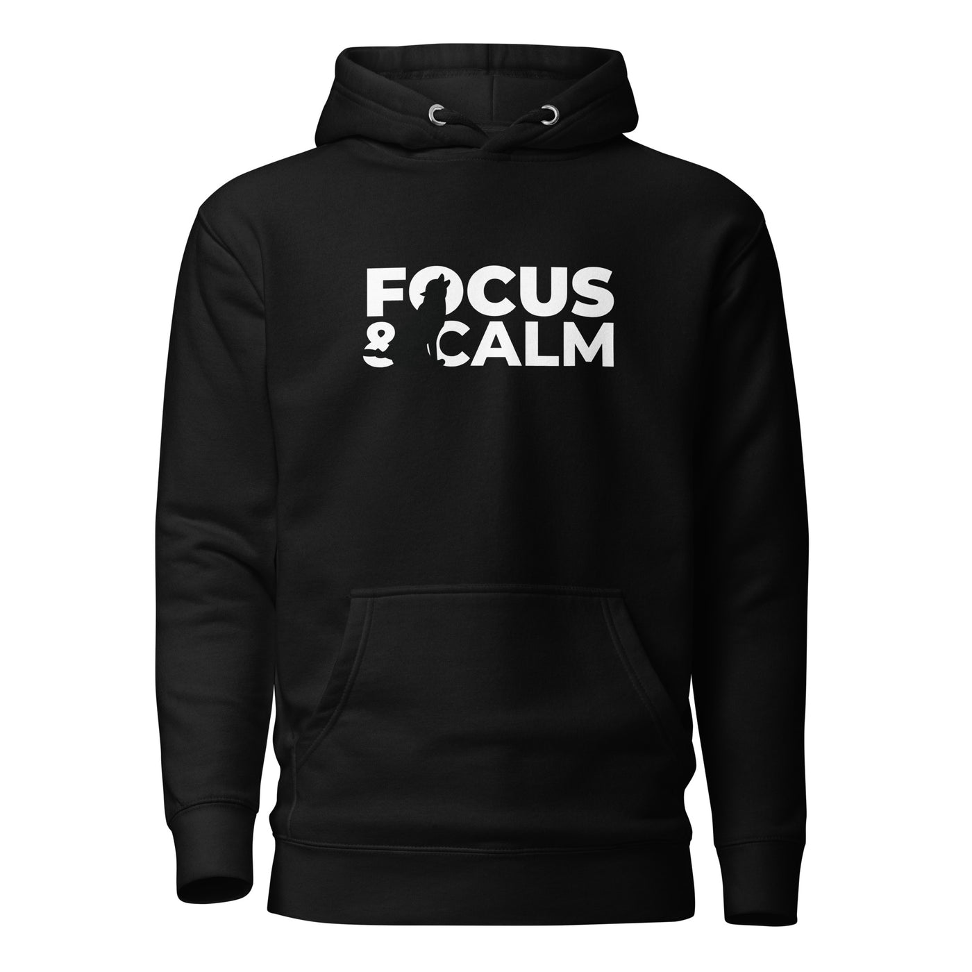Men's Black Hoodie - Focus and Calm