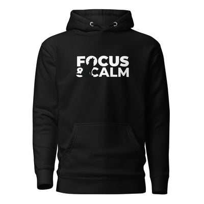 Men's Black Hoodie - Focus and Calm