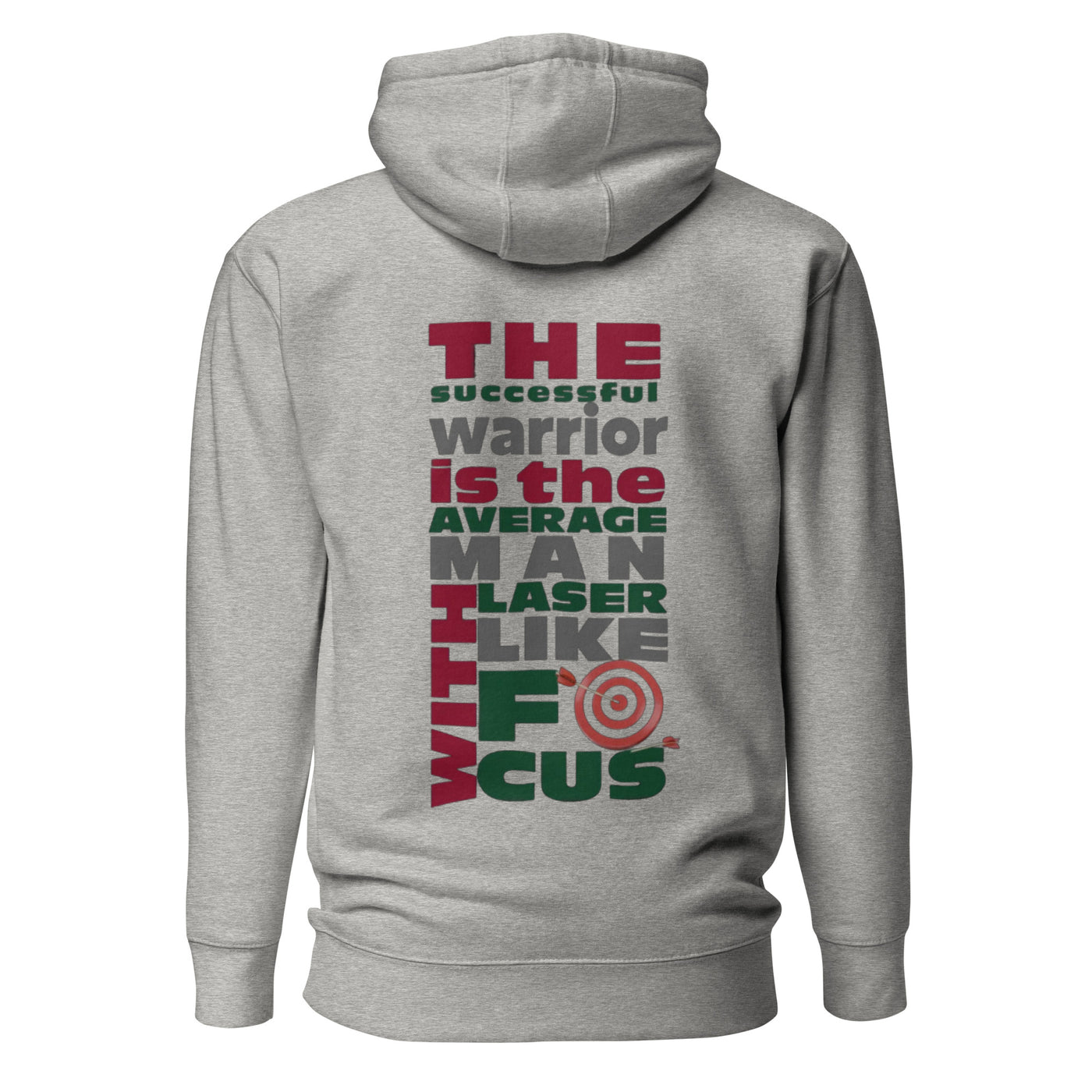 Men's Carbon Grey Hoodie - Laser-Like Focus
