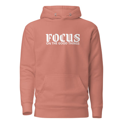Men’s Pink Hoodie - Focus on the Good Things