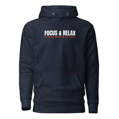 Men’s Navy Hoodie - Focus and Relax