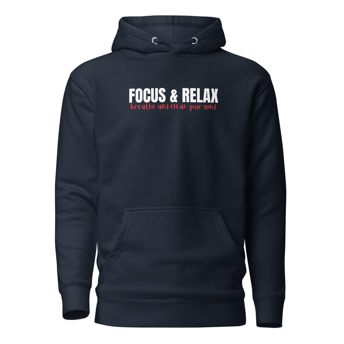 Men’s Navy Hoodie - Focus and Relax