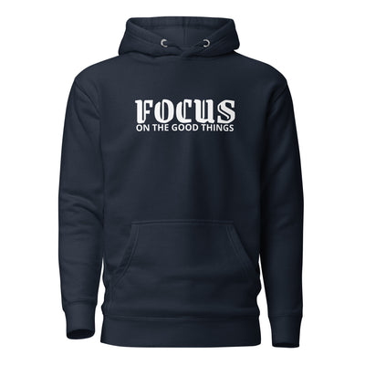 Men’s Navy Hoodie - Focus on the Good Things