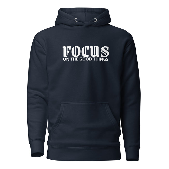Men’s Navy Hoodie - Focus on the Good Things