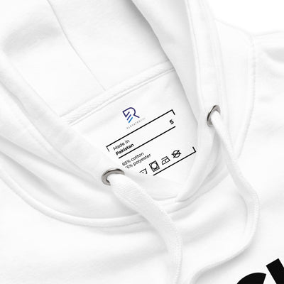 Men's White Hoodie - Focus and Calm