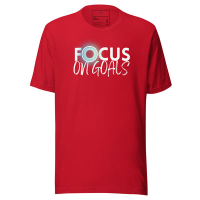 Men's Red Staple T-Shirt - Focus On Goals