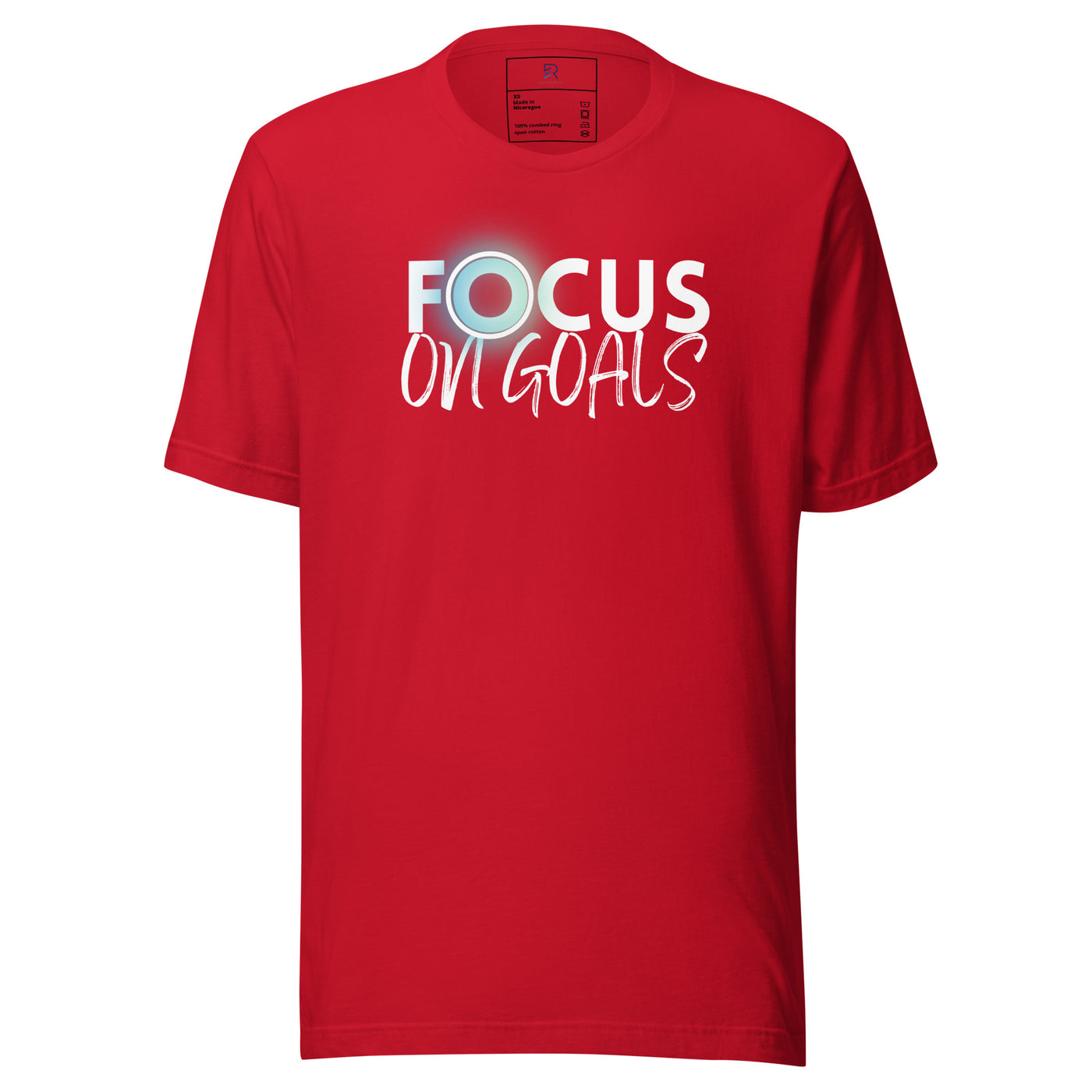 Women's Red Staple T-Shirt - Focus On Goals