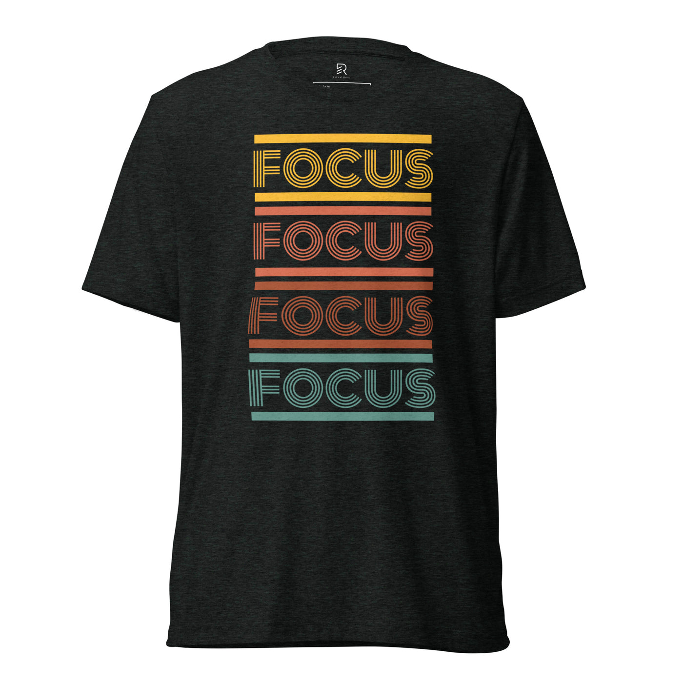 Women's Tri-Blend Charcoal Black T-Shirt - Focus