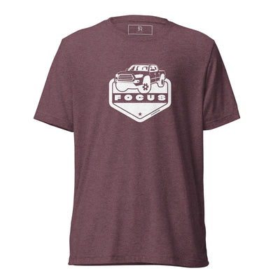 Women's Maroon Tri-Blend T-Shirt - Focus On