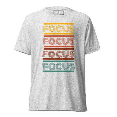 Women's White Fleck Tri-Blend T-Shirt - Focus