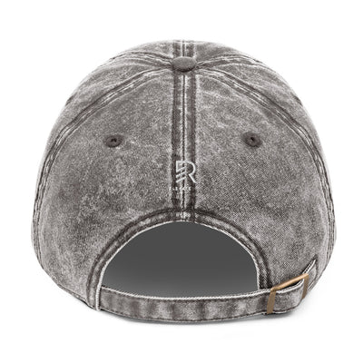 Vintage Charcoal Gray Cotton Twill Cap - Feed Your Focus