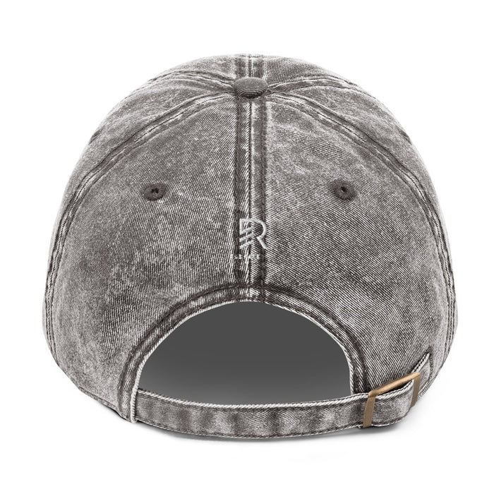 Vintage Charcoal Gray Cotton Twill Cap - Feed Your Focus