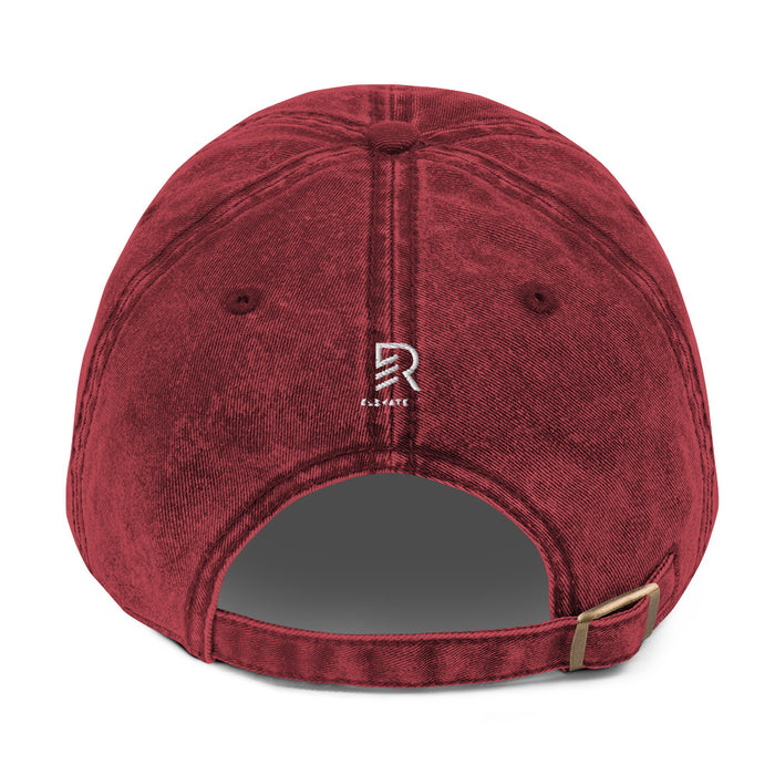 Vintage Maroon Cotton Twill Cap - Feed Your Focus