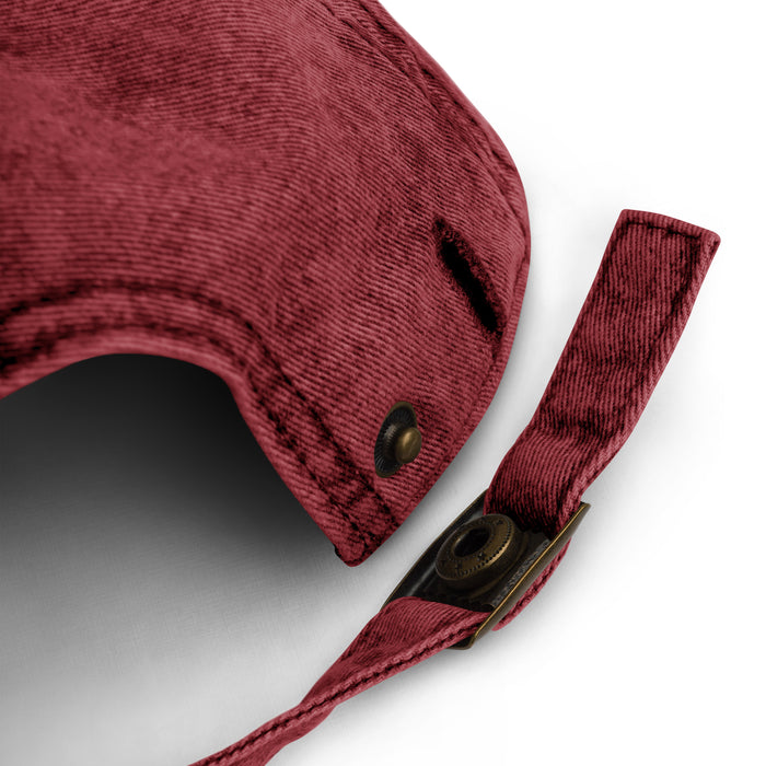 Vintage Maroon Cotton Twill Cap - Feed Your Focus