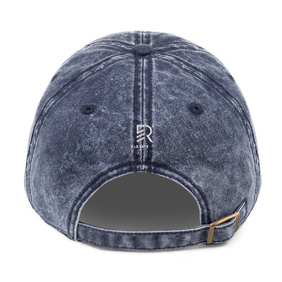 Vintage Navy Cotton Twill Cap - Feed Your Focus