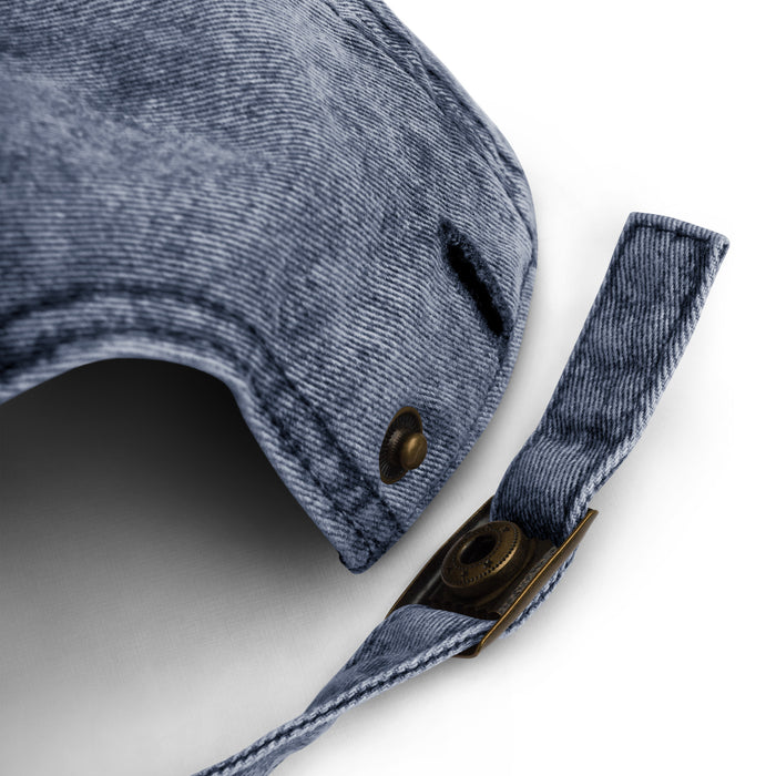 Vintage Navy Cotton Twill Cap - Feed Your Focus