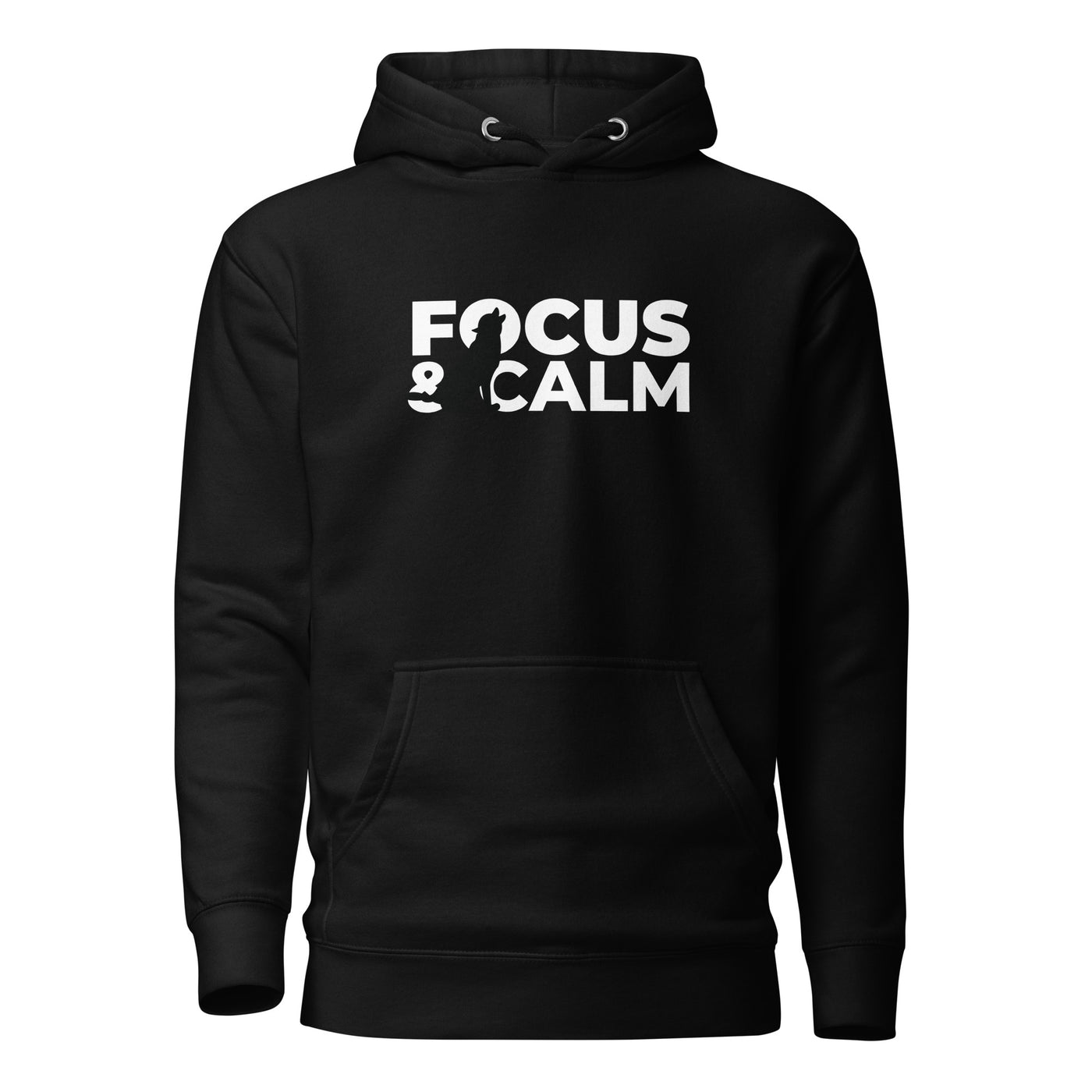 Women's Black Hoodie - Focus and Calm