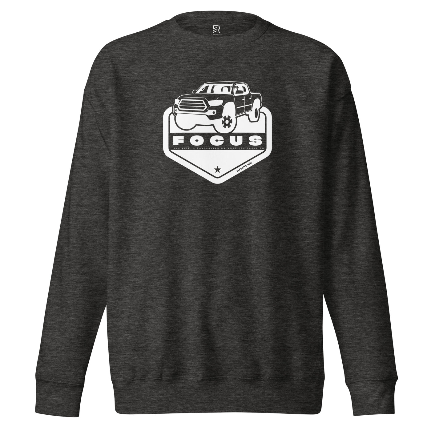 Women's Premium Dark Gray Sweatshirt - Focus On