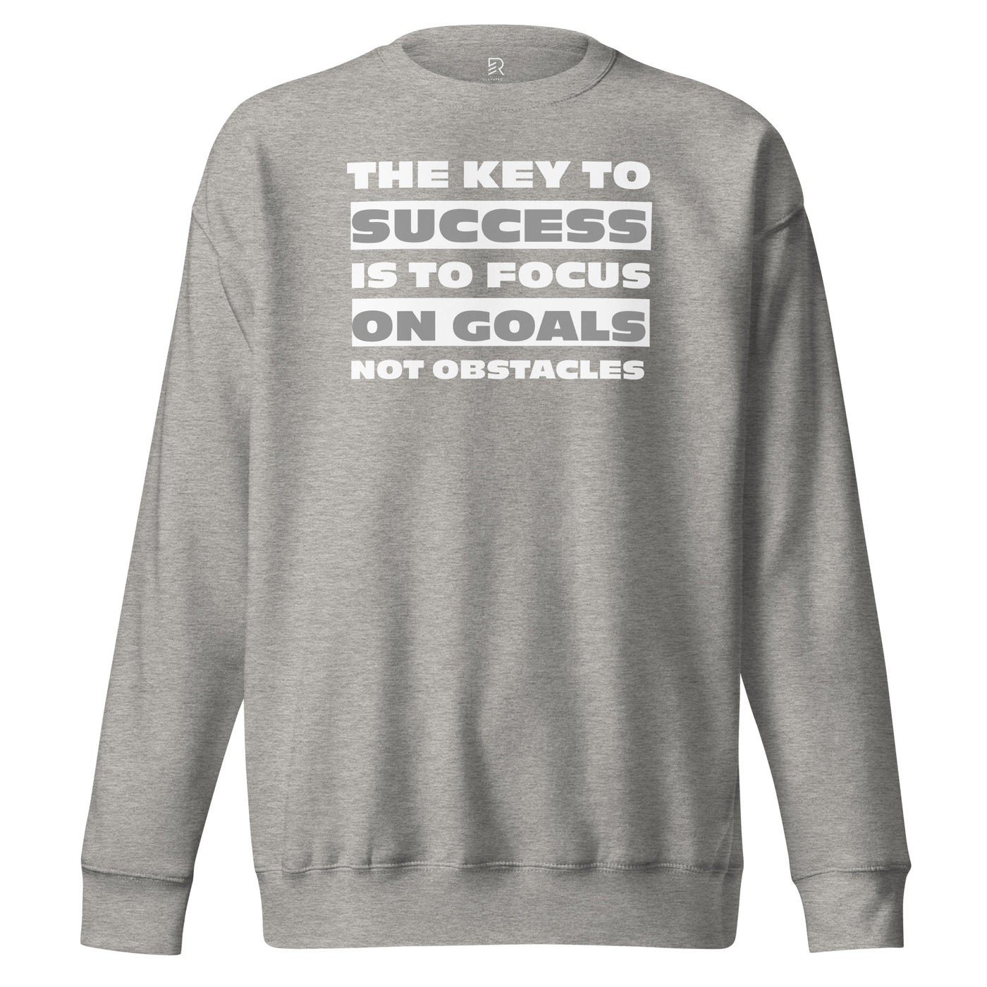 Women's Premium Gray Sweatshirt - Focus on Goals