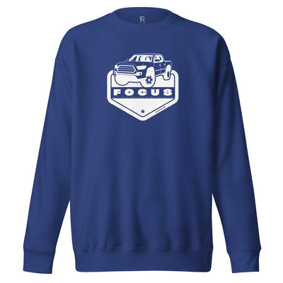 Women's Premium Royal Blue Sweatshirt - Focus On