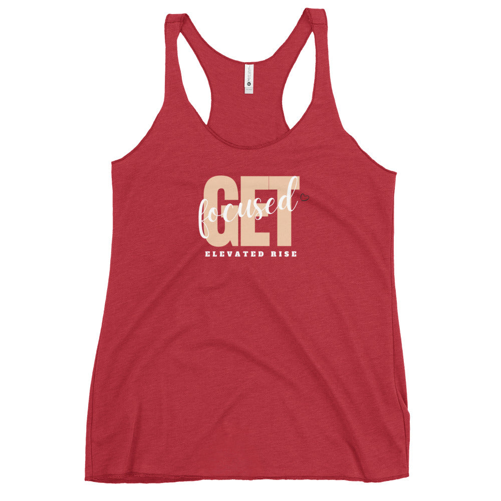 Women's Racerback Red Tank Top - Get Focused