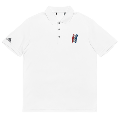 Adidas Performance Embroidered White Polo Shirt - Focus On Your Goals